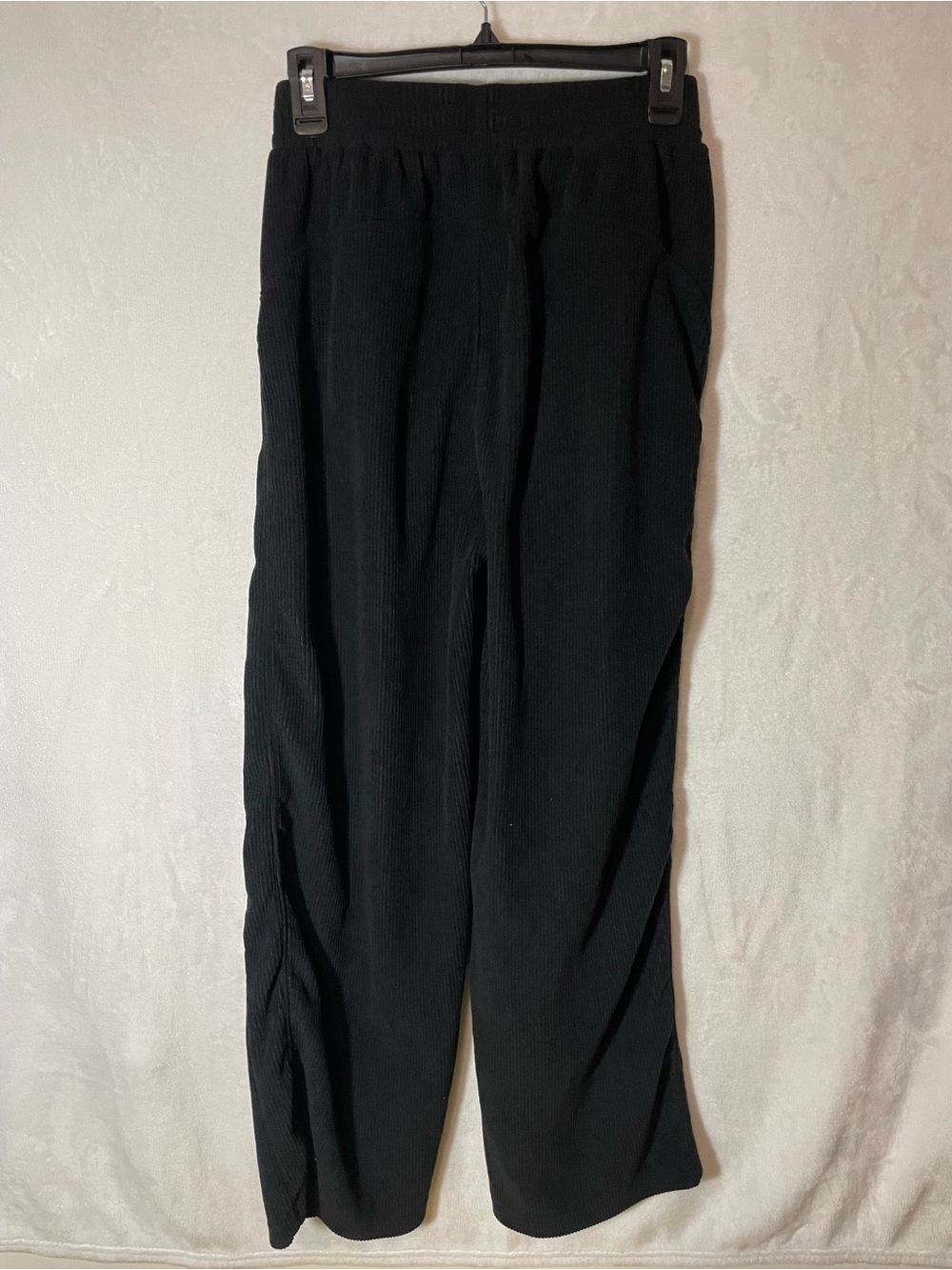 HALARA Black Corduroy Elastic-Waist Pants